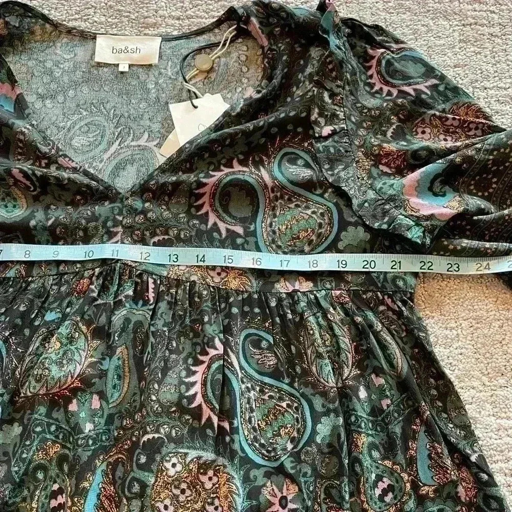 NWT ba&sh Multicolor Paisley Blouse - Picture 10 of 16